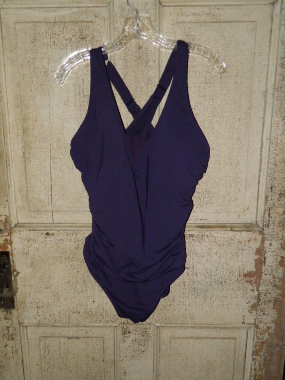 Lands' End One Pc Ruched Side One Pc Swimsuit Sz XL (Z-17)